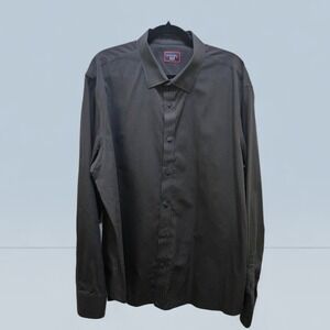 UNTUCKit Black Stone Wrinkle Free 100% Cotton Long Sleeve Button Down Shirt XXL